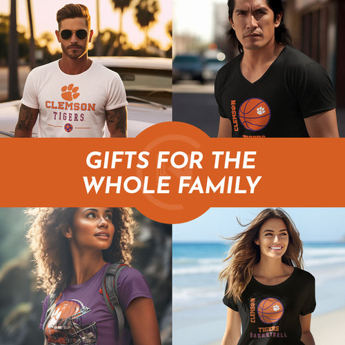 Gifts for the Whole Family. People wearing apparel from Clemson University Tigers - Mobile Banner