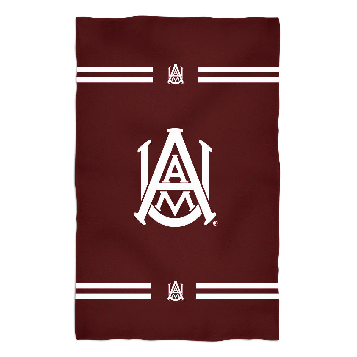 Alabama A&M Bulldogs Maroon Beach Bath Towel by Vive La Fete