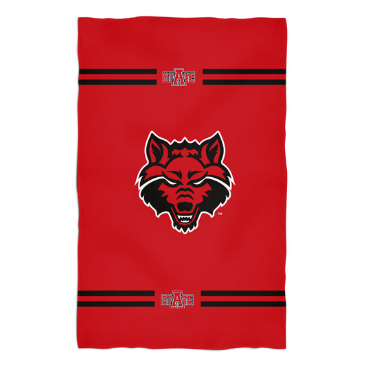 Arkansas State Red Wolves Red Beach Bath Towel by Vive La Fete