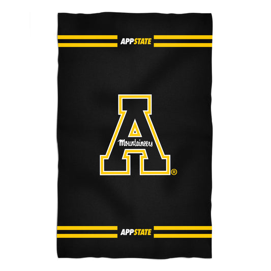 Appalachian State Mountaineers Black Beach Bath Towel by Vive La Fete