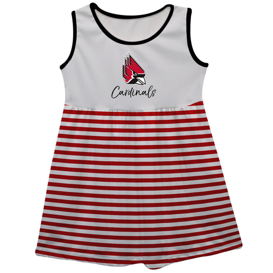 Ball State University Red and White Sleeveless Tank Dress by Vive La Fete-Campus-Wardrobe