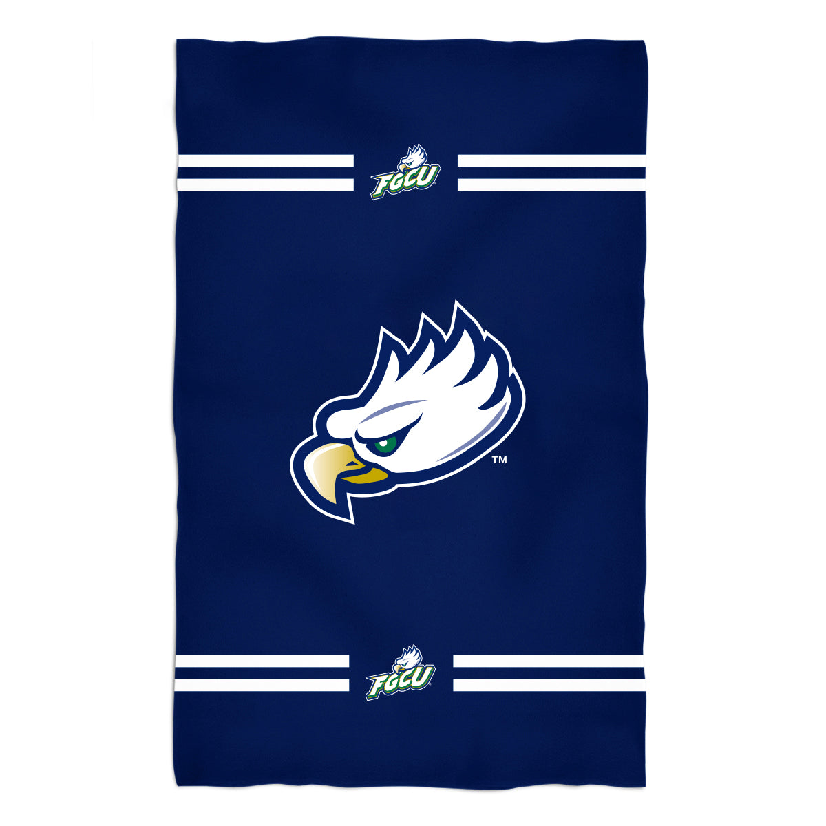 Florida Gulf Coast Eagles Blue Beach Bath Towel by Vive La Fete