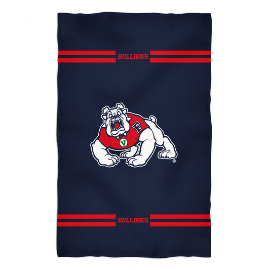 Fresno State Bulldogs Navy Beach Bath Towel by Vive La Fete