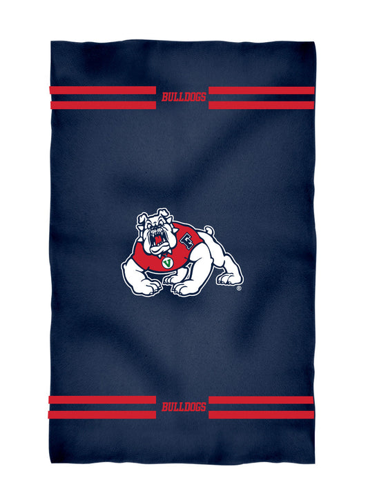 Fresno State Bulldogs Blue Beach Bath Towel by Vive La Fete
