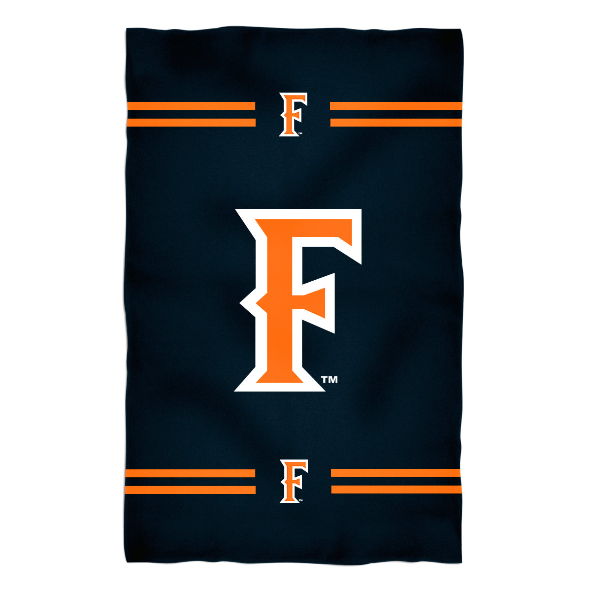 Cal State Fullerton Titans CSUF Navy Beach Bath Towel by Vive La Fete