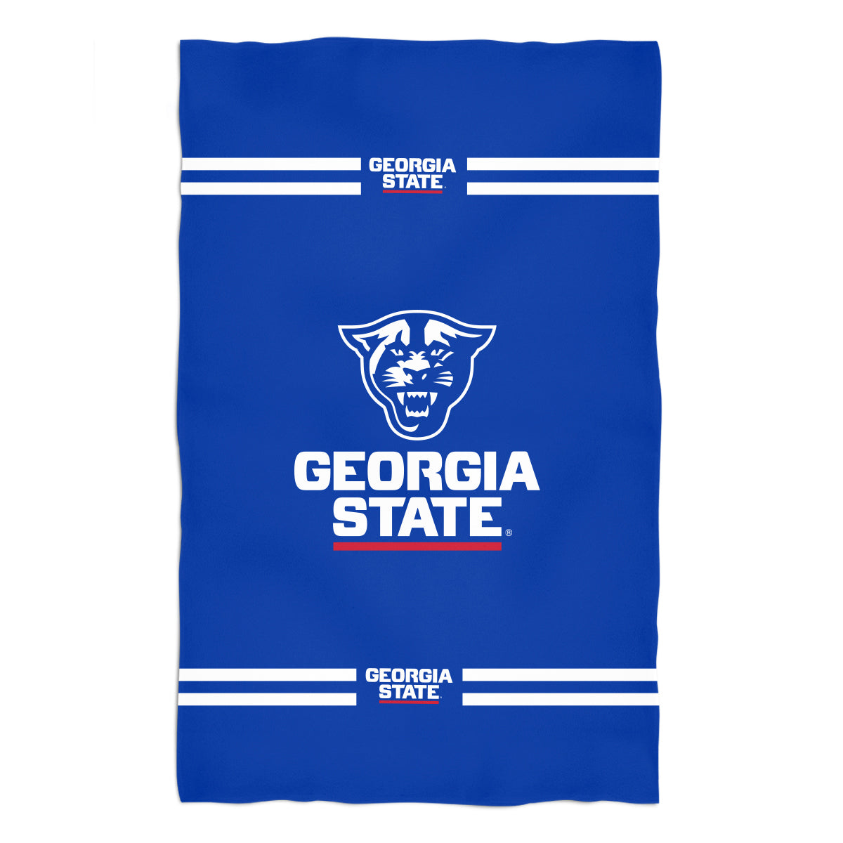 Georgia State Panthers Blue Beach Bath Towel by Vive La Fete