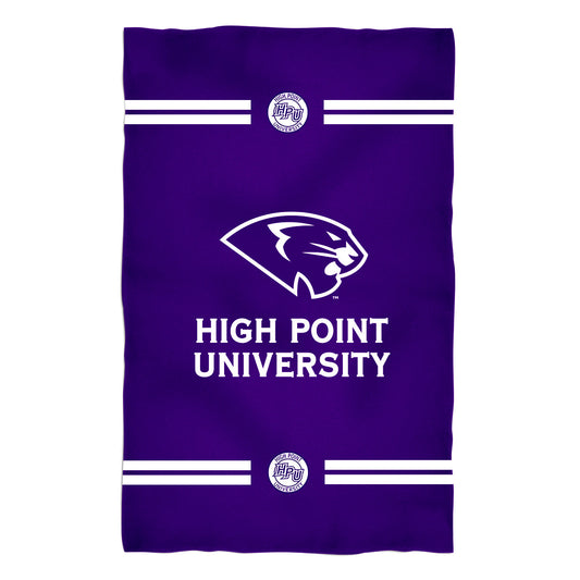High Point University Panthers Purple Beach Bath Towel by Vive La Fete