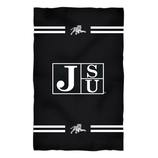 Jackson State Tigers JSU Black Beach Bath Towel by Vive La Fete