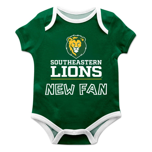 Southeastern Louisiana Lions Infant Game Day Green Short Sleeves One Piece Jumpsuit by Vive La Fete