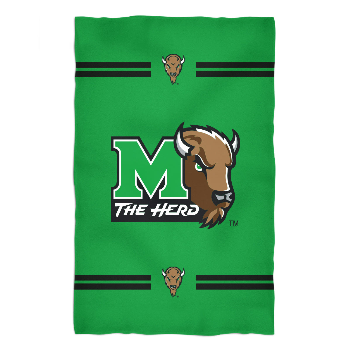 Marshall Thundering Herd MU Green Beach Bath Towel by Vive La Fete