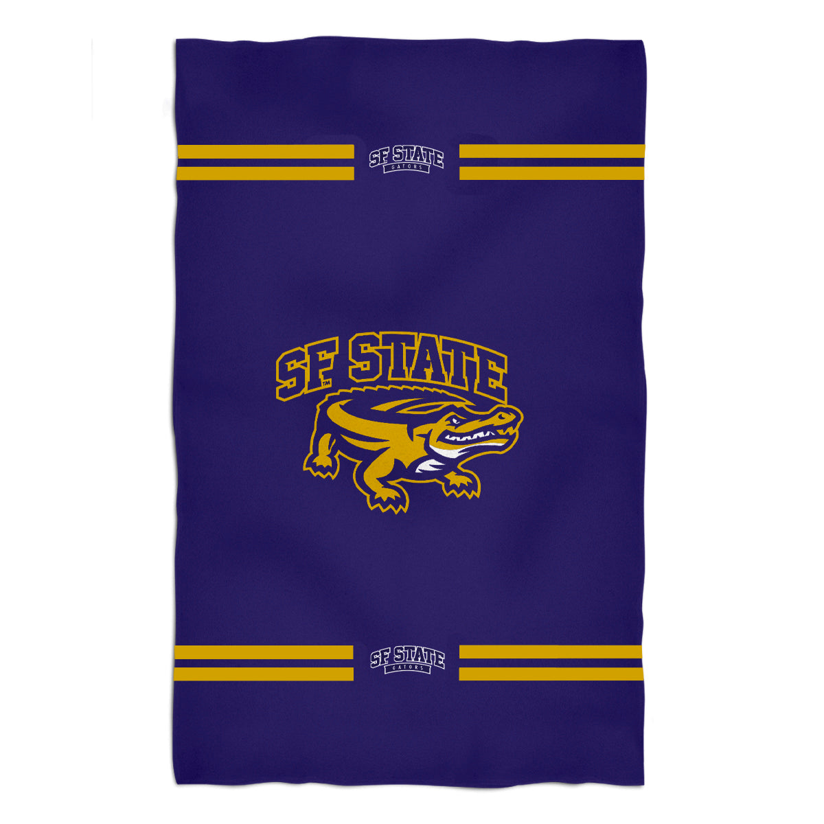 SFSU Gators Purple Beach Bath Towel by Vive La Fete, image size:1200x1200