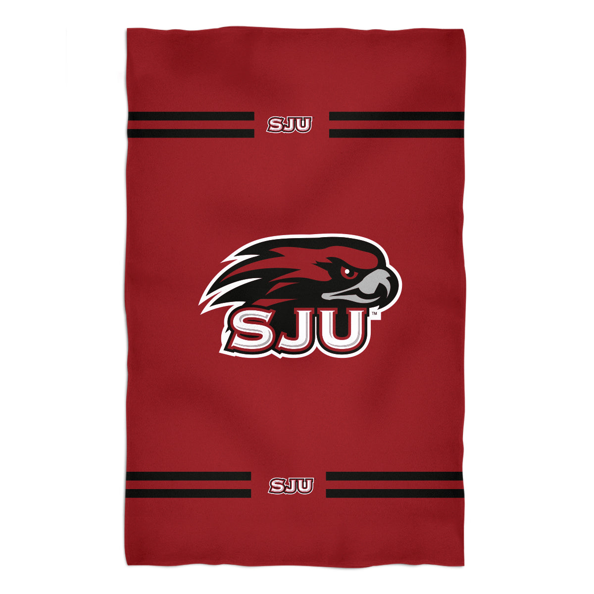 St. Josephs Hawks Red Beach Bath Towel by Vive La Fete