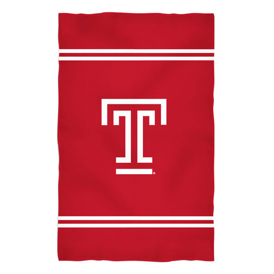 Temple University Owls TU Red Beach Bath Towel by Vive La Fete