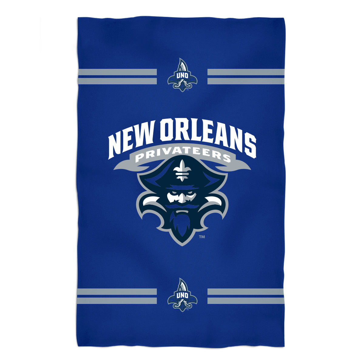 New Orleans Privateers Uno Blue Beach Bath Towel By Vive La Fete