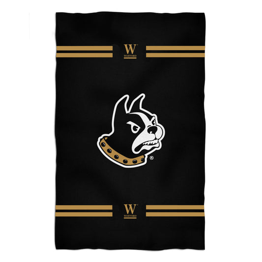 Wofford Terriers Black Beach Bath Towel by Vive La Fete