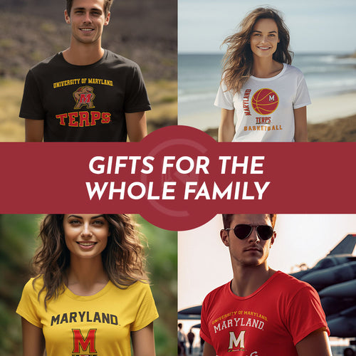 Gifts for the Whole Family. People wearing apparel from University of Maryland Terrapins - Mobile Banner