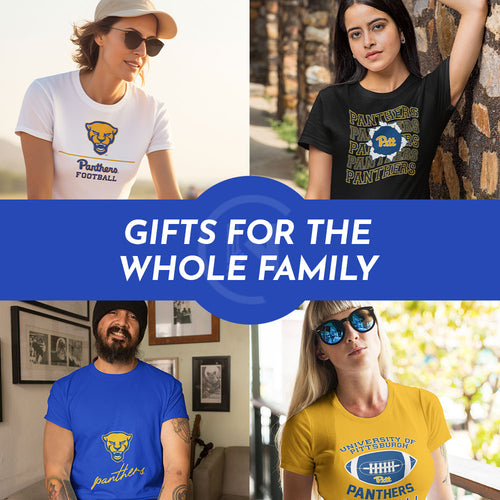 Gifts for the Whole Family. People wearing apparel from University of Pittsburgh Panthers - Mobile Banner