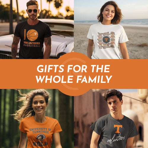 Gifts for the Whole Family. People wearing apparel from University of Tennesse Volunteers - Mobile Banner