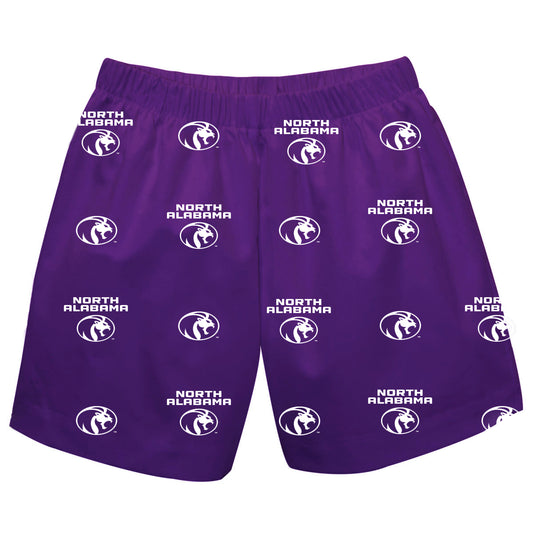 North Alabama Lions Boys Game Day Elastic Waist Classic Play Purple Pull On Shorts
