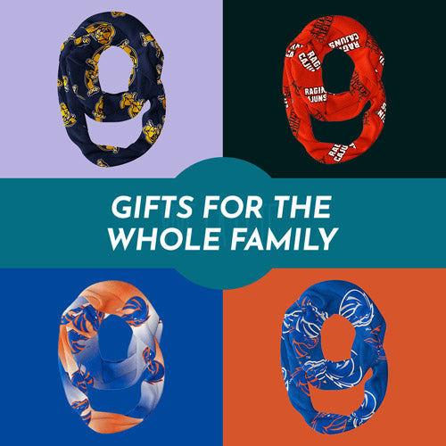 Gifts for the Whole Family. People wearing apparel from Vive La Fete College Scarves - Mobile Banner