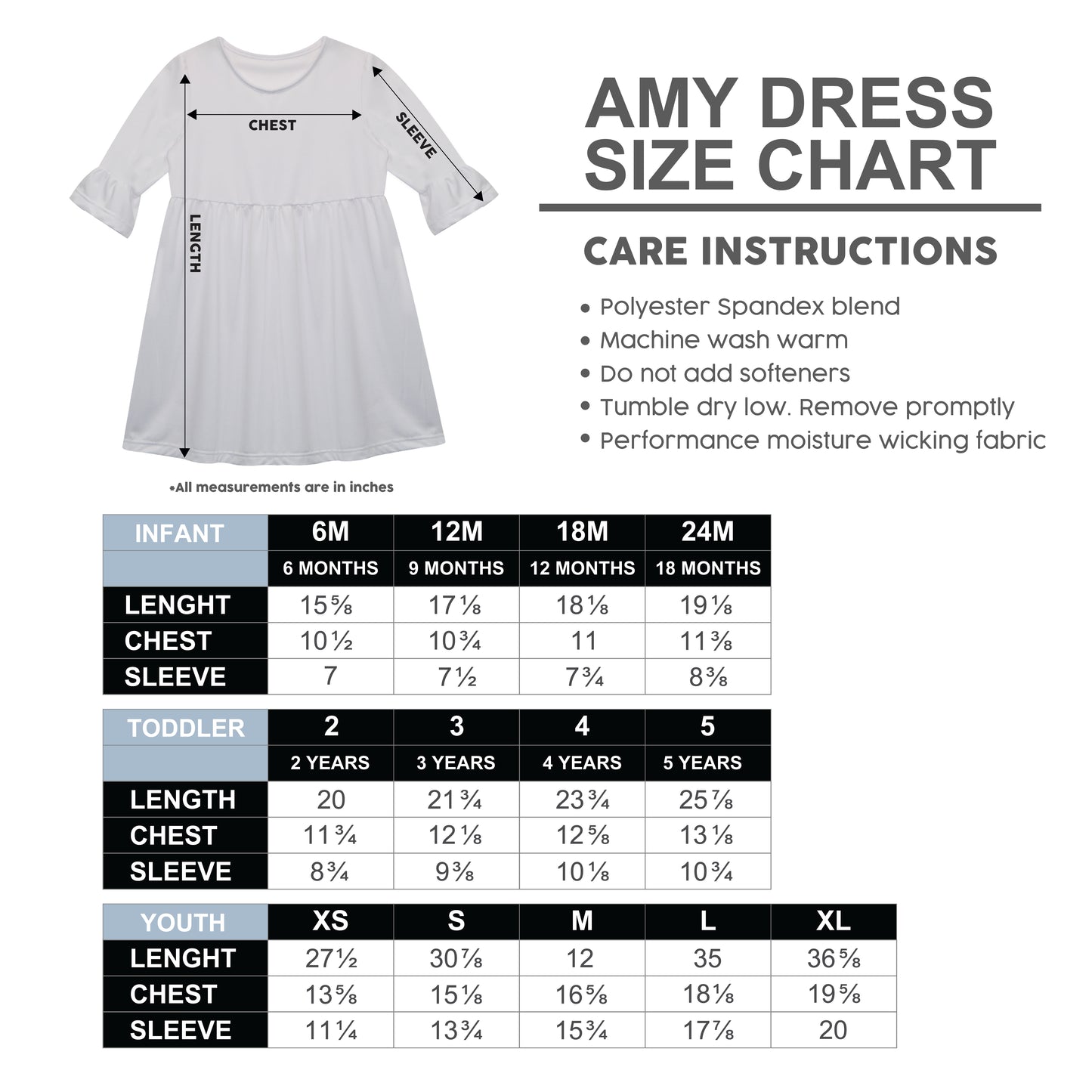 Ferris State University Bulldogs Girls Game Day 3/4 Sleeve Solid Black All Over Logo on Skirt by Vive La Fete