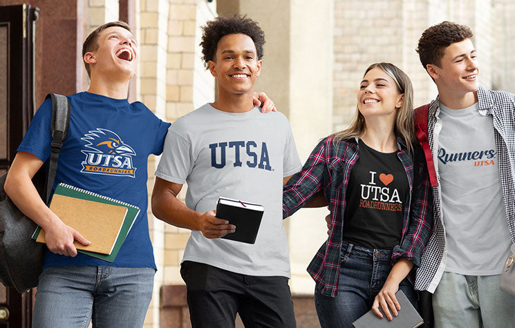 A group of students wearing University of Texas at San Antonio college tees