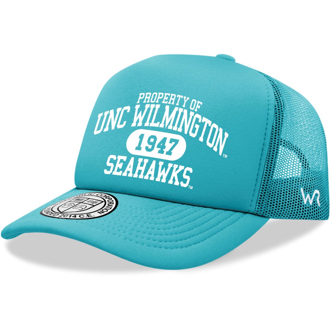 W Republic UNCW University of North Carolina Wilmington Seahawks Property Foam Trucker Hats Teal, Adult Unisex, Size: One size, Blue