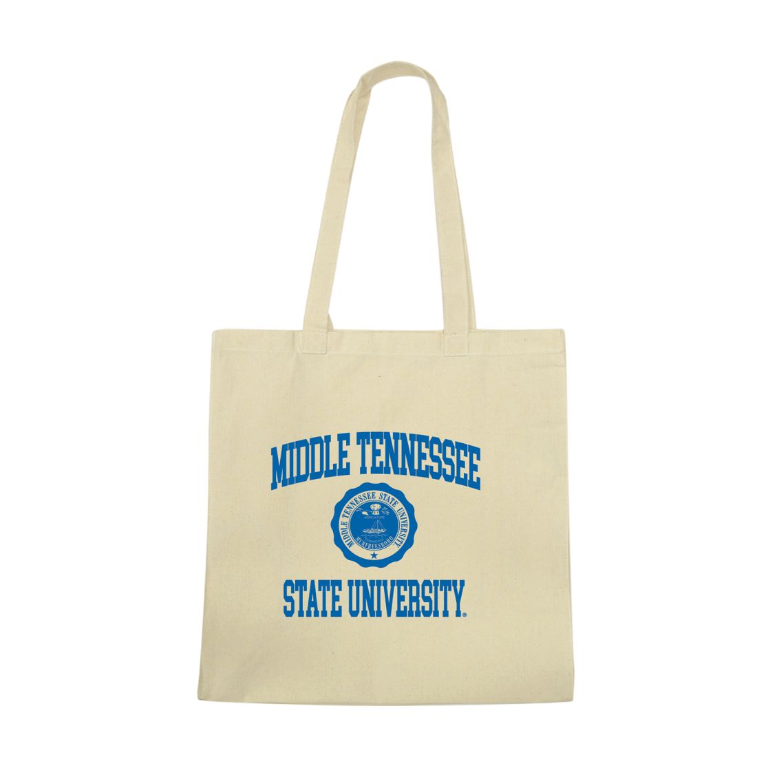 MTSU Middle Tennessee State University Blue Raiders Institutional Seal Tote Bag