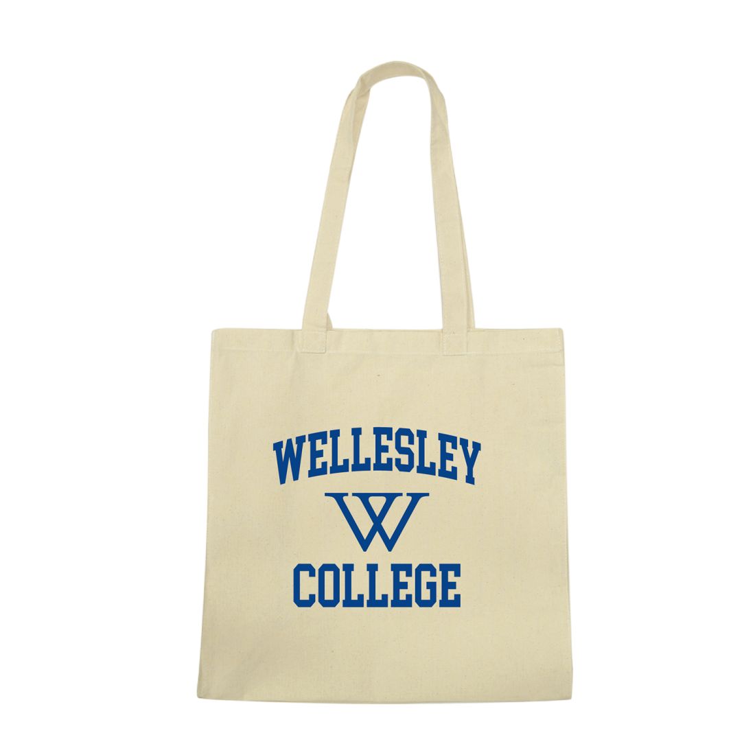 Wellesley College Blue Institutional Seal Tote Bag