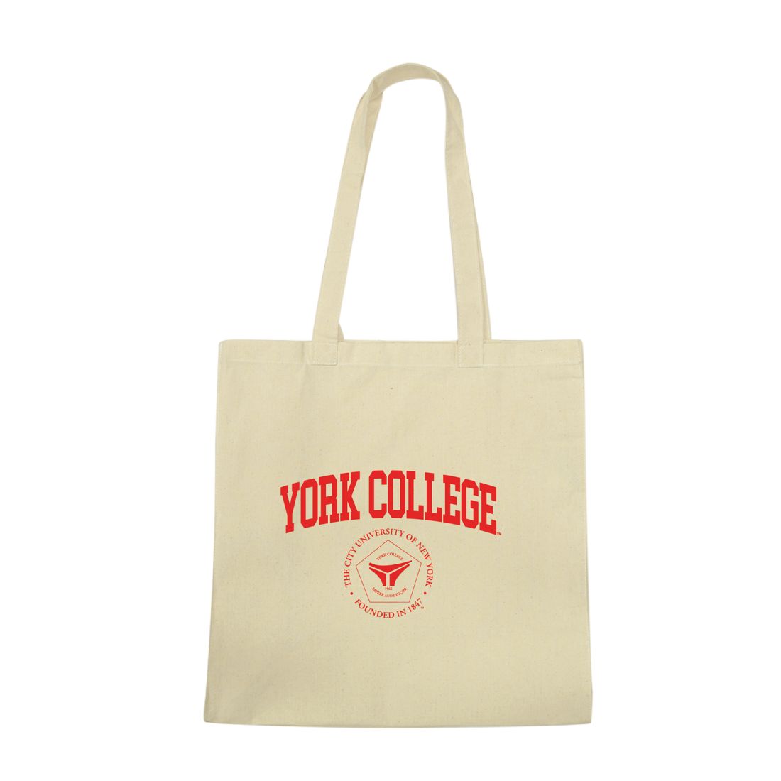 York College Cardinals Institutional Seal Tote Bag
