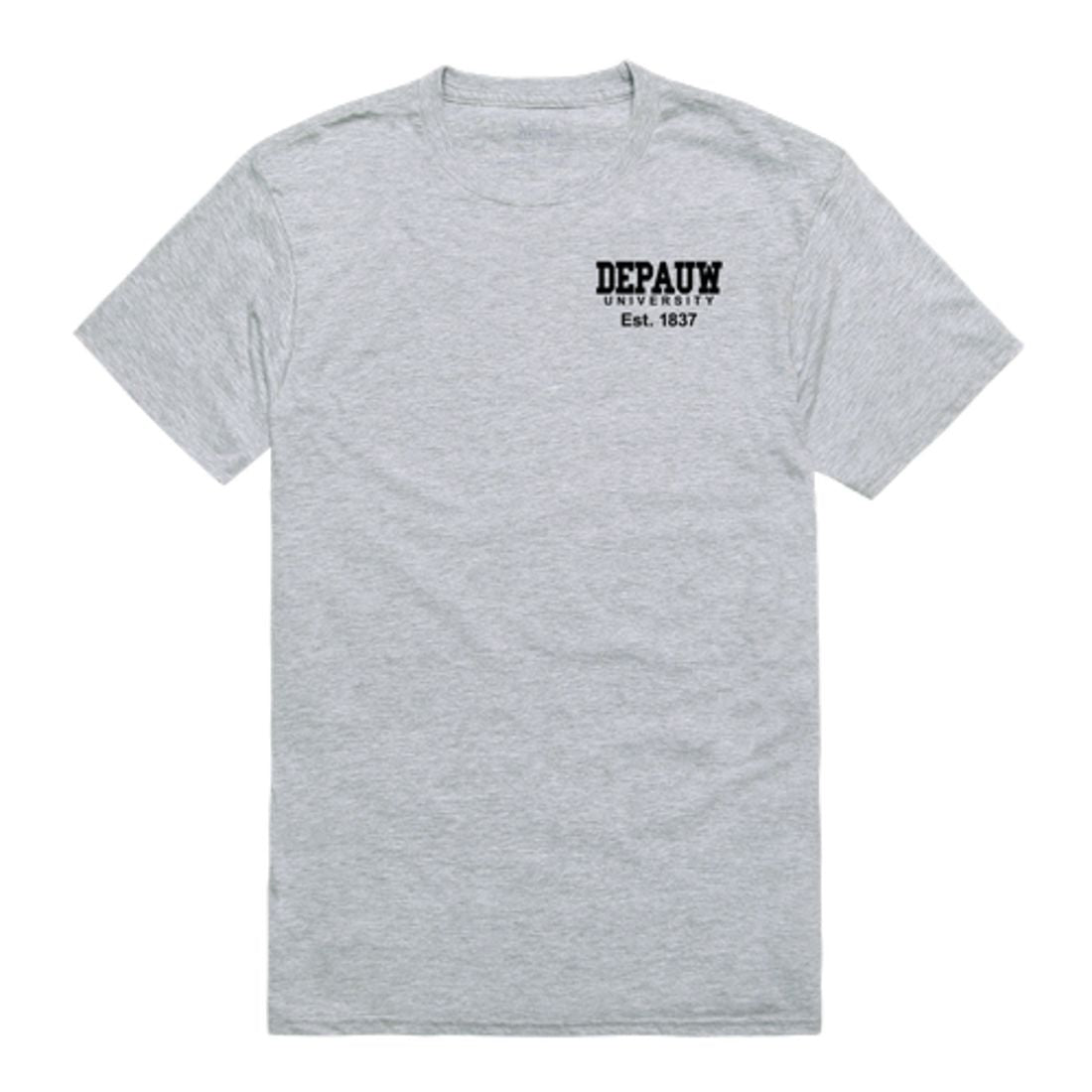 DePauw University Tigers Basic Block Long Sleeve T-Shirt - Black