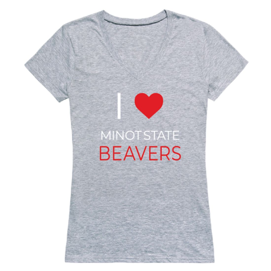 I Love Minot State University Beavers Womens T-Shirt Tee