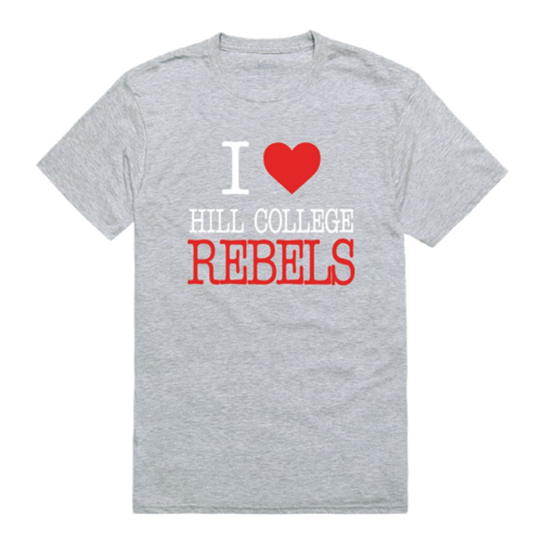 I Love Hill College Rebels T-Shirt Tee