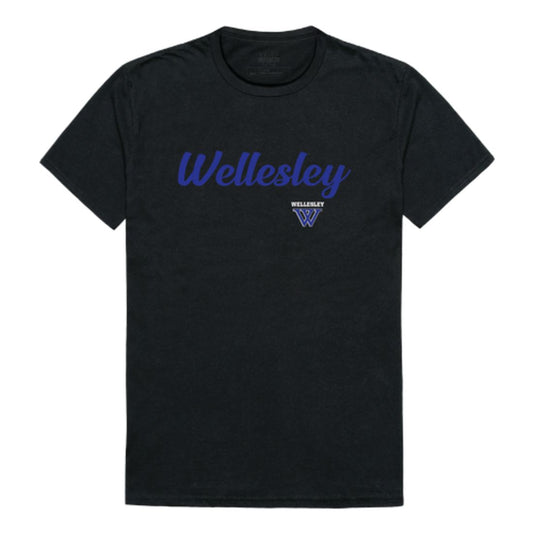 Wellesley College Blue Script T-Shirt Tee