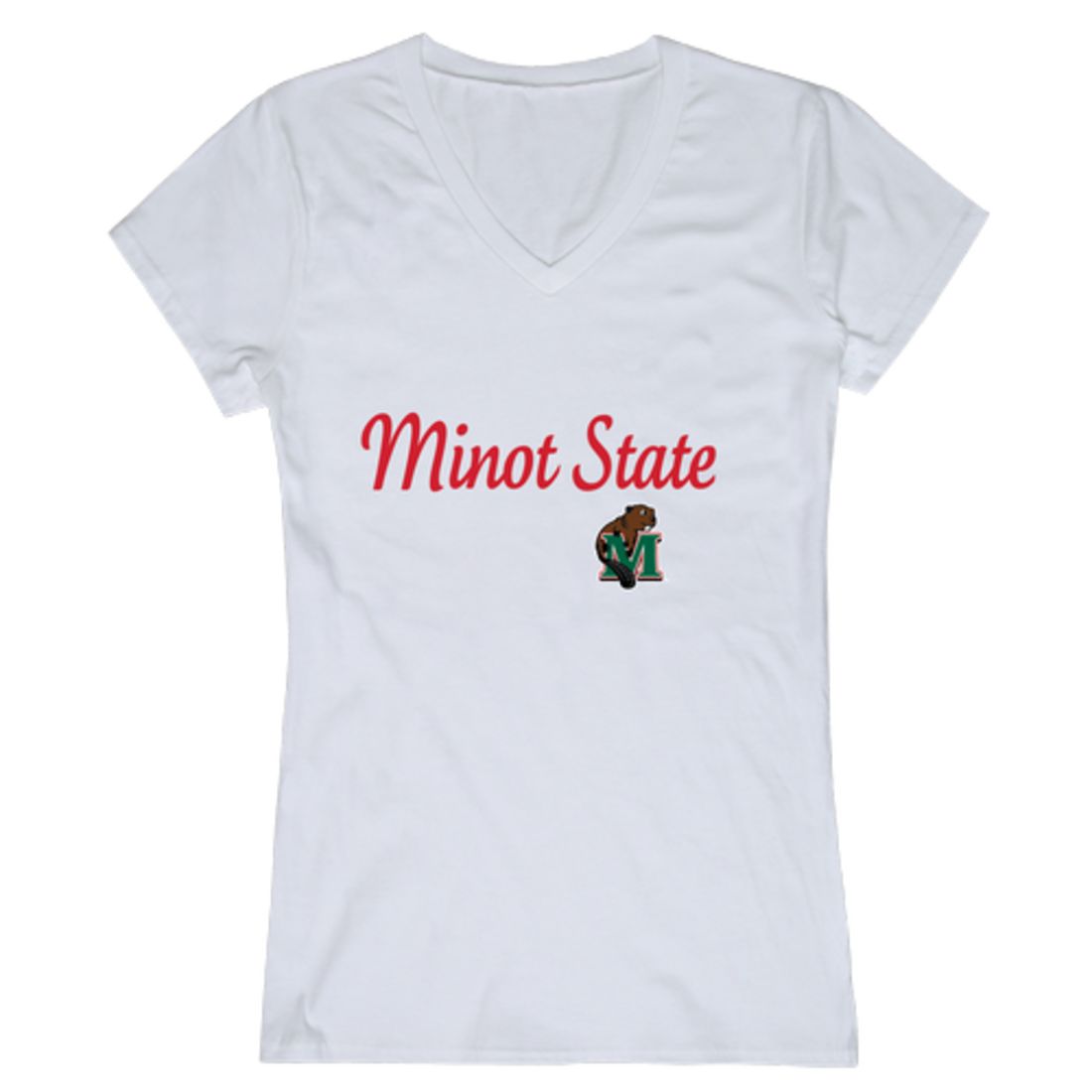 Minot State University Beavers Womens Script T-Shirt Tee