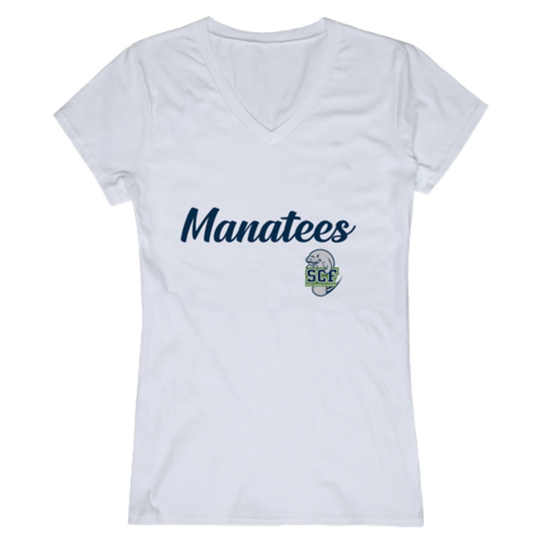 State College of Florida Manatees Womens Script T-Shirt Tee