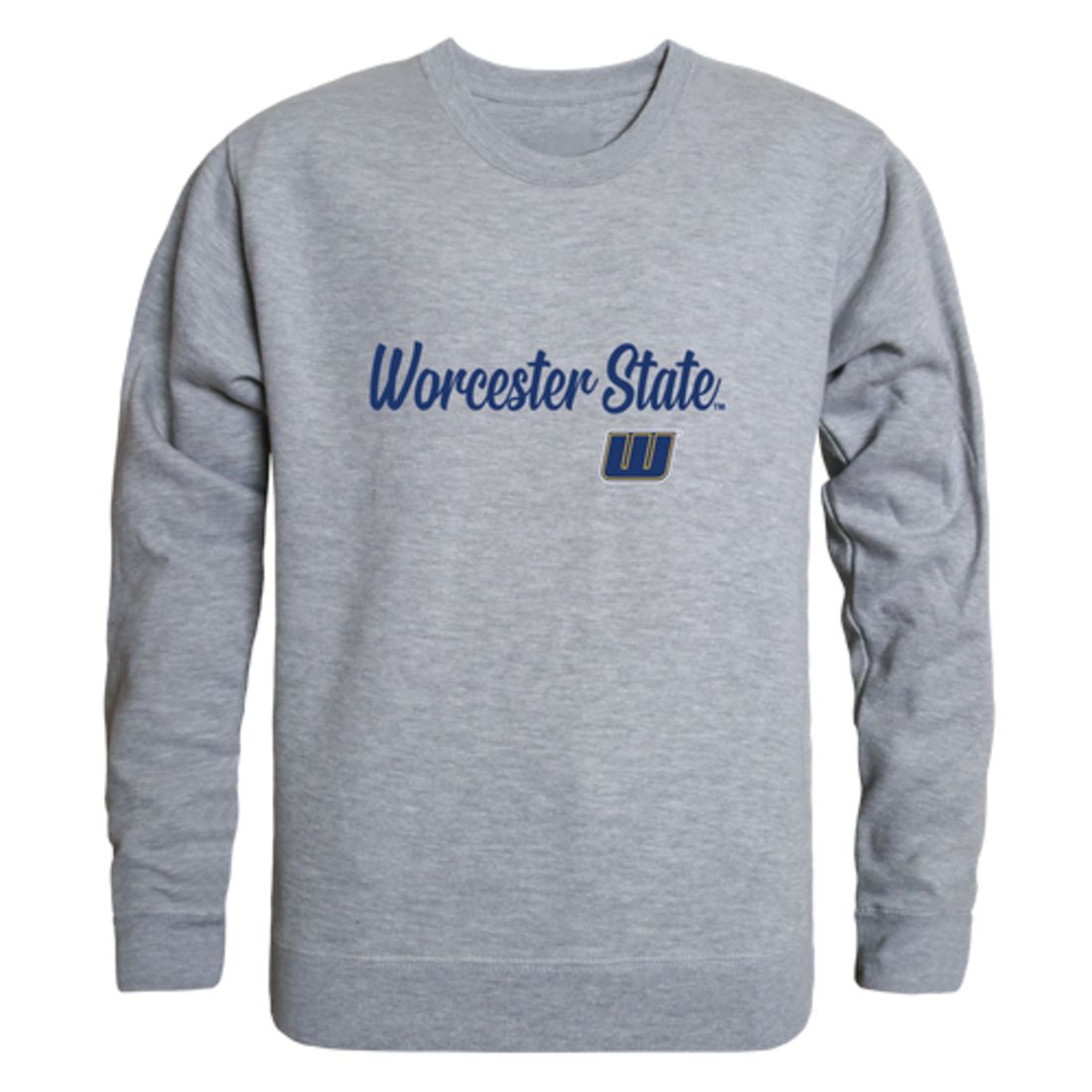 Worcester-State-University-Lancers-Script-Fleece-Crewneck-Pullover-Sweatshirt