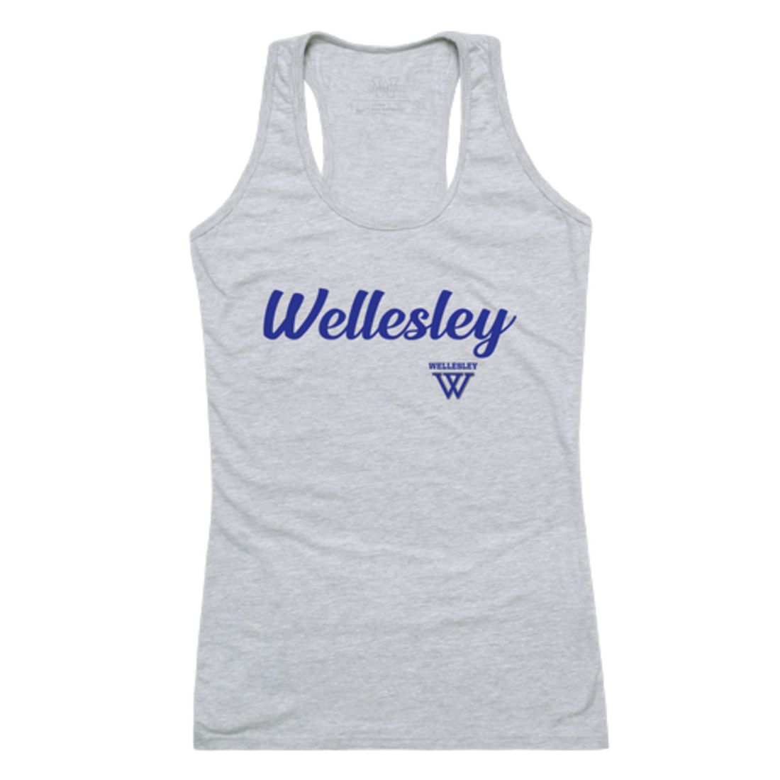 Wellesley College Blue Womens Script Tank Top