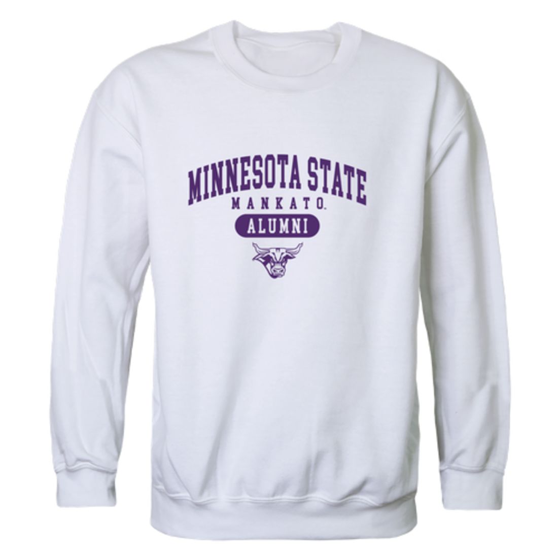 MNSU Minnesota State University Mankato Mavericks Alumni Fleece Crewneck Pullover Sweatshirt Heather Charcoal-Campus-Wardrobe