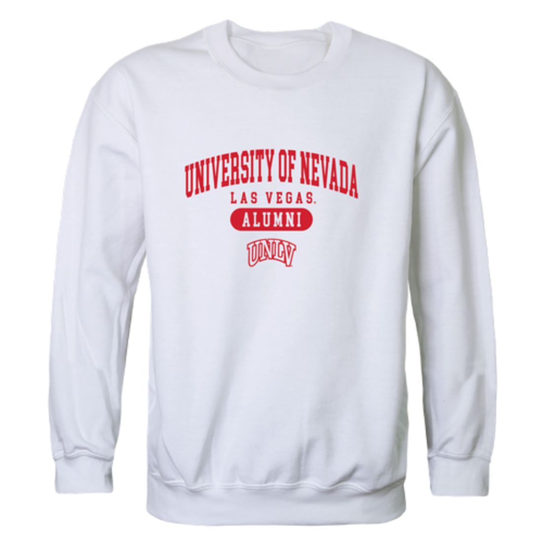 UNLV University of Nevada Las Vegas Rebels Alumni Fleece Crewneck Pullover Sweatshirt Heather Gray-Campus-Wardrobe