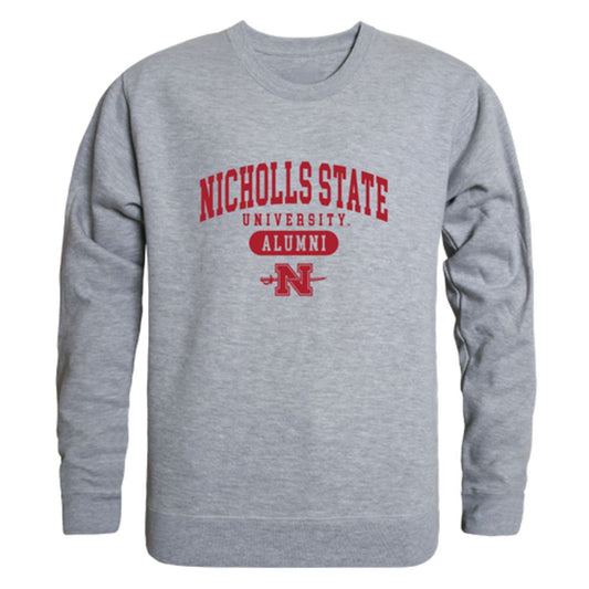 Nicholls State University Colonels Alumni Fleece Crewneck Pullover Sweatshirt Heather Gray-Campus-Wardrobe