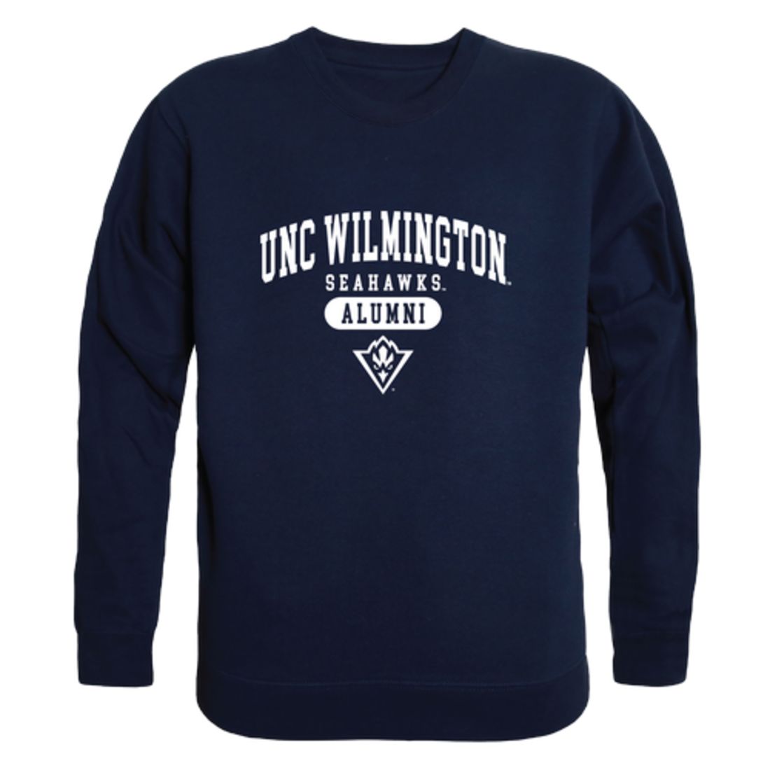 UNCW University of North Carolina Wilmington Seahawks Alumni Fleece Crewneck Pullover Sweatshirt Heather Gray-Campus-Wardrobe