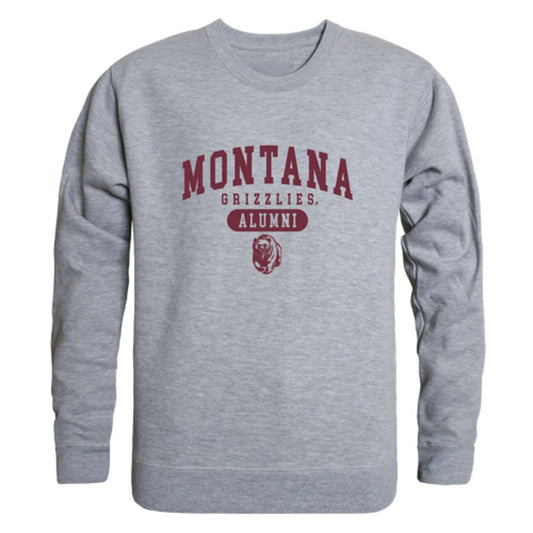 UM University of Montana Grizzlies Alumni Fleece Crewneck Pullover Sweatshirt Heather Gray-Campus-Wardrobe