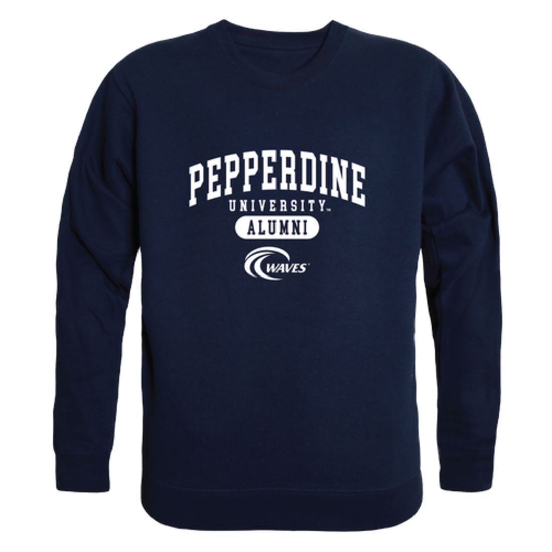 Pepperdine University Waves Alumni Fleece Crewneck Pullover Sweatshirt Heather Gray-Campus-Wardrobe