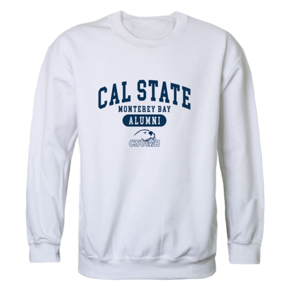 CSUMB California State University Monterey Bay Otters Alumni Fleece Crewneck Pullover Sweatshirt Heather Gray-Campus-Wardrobe