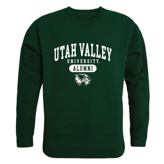 UVU Utah Valley University Wolverines Alumni Fleece Crewneck Pullover Sweatshirt Forest-Campus-Wardrobe