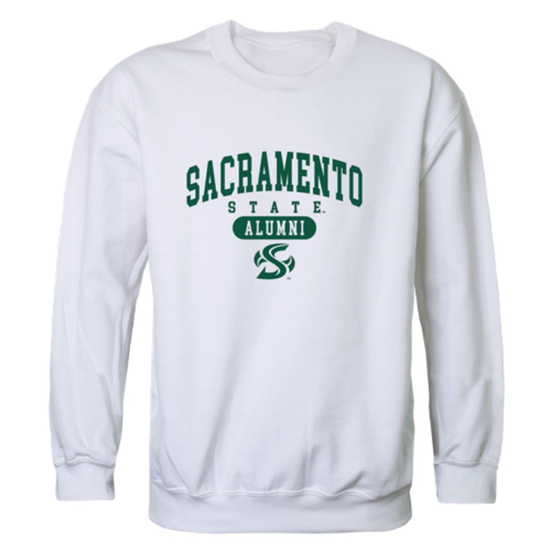 Sacramento State Hornets Alumni Fleece Crewneck Pullover Sweatshirt Forest-Campus-Wardrobe