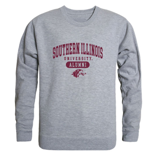 SIU Southern Illinois University Salukis Alumni Fleece Crewneck Pullover Sweatshirt Heather Gray-Campus-Wardrobe