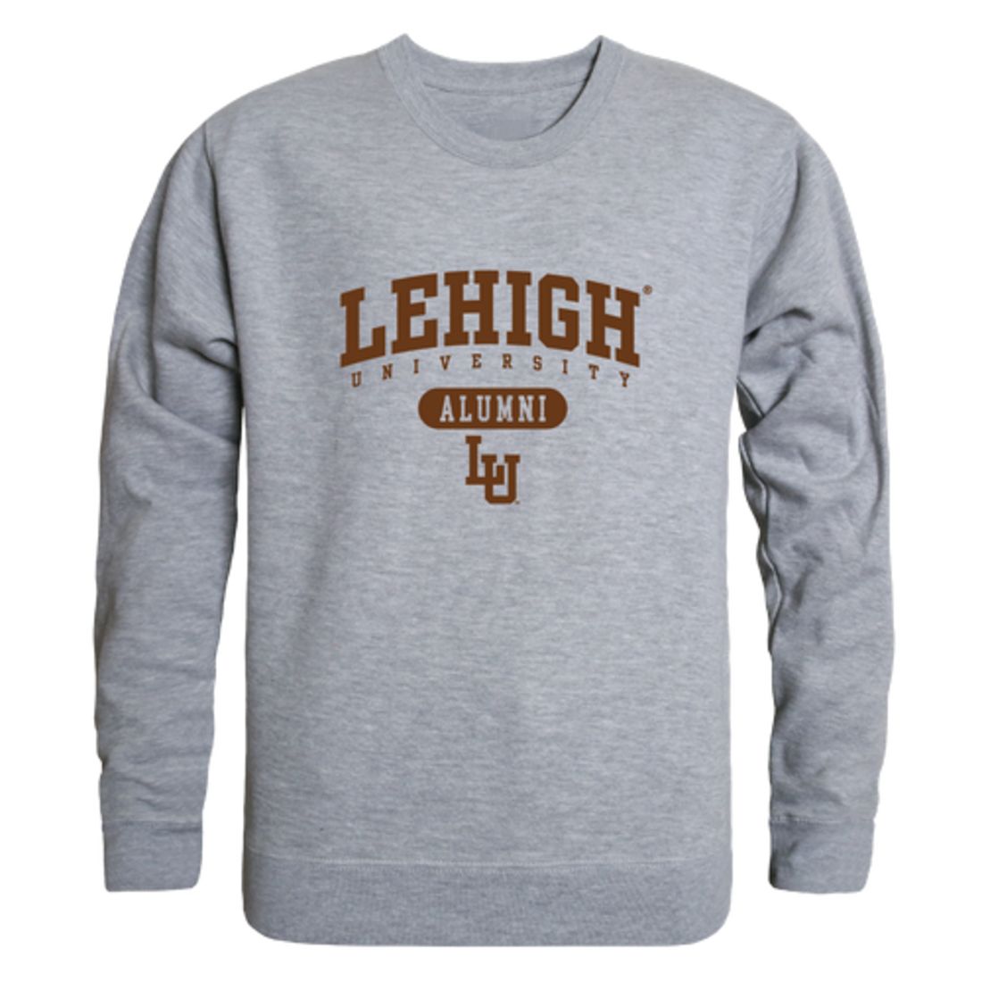 Lehigh University Mountain Hawks Alumni Fleece Crewneck Pullover Sweatshirt Heather Gray-Campus-Wardrobe