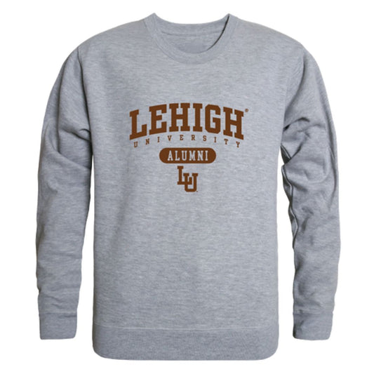 Lehigh University Mountain Hawks Alumni Fleece Crewneck Pullover Sweatshirt Heather Gray-Campus-Wardrobe